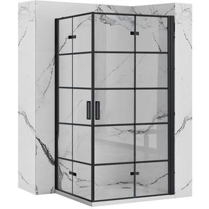 REA/S - Sprchovací kút Moliere dvere / dvere 90x90 BLACK MOLDD090090B vyobraziť