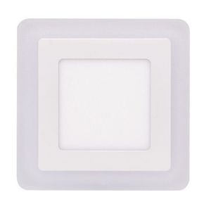 Ecolite Biely vstavaný LED panel hranatý 145 x 145mm 6W+3W podsvietený LED-DUO-S6W vyobraziť