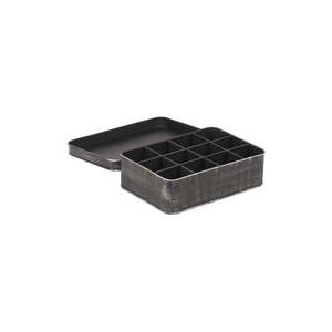 Čierna kovová krabica na čaj LABEL51 vyobraziť