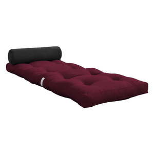 Vínovočervený futónový matrac 70x200 cm Wrap Bordeaux/Dark Grey – Karup Design vyobraziť