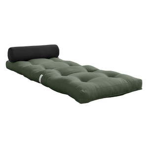 Zelenosivý futónový matrac 70x200 cm Wrap Olive Green/Dark Grey – Karup Design vyobraziť