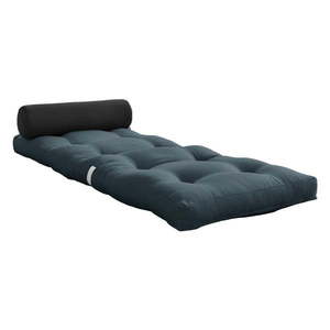 Modrosivý futónový matrac 70x200 cm Wrap Petroleum/Dark Grey – Karup Design vyobraziť