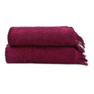Sada 2 červených uterákov zo 100% bavlny Bonami Selection, 50 × 90 cm vyobraziť