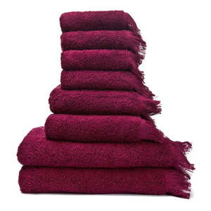 Sada 6 červených uterákov a 2 osušiek zo 100 % bavlny Bonami Selection vyobraziť