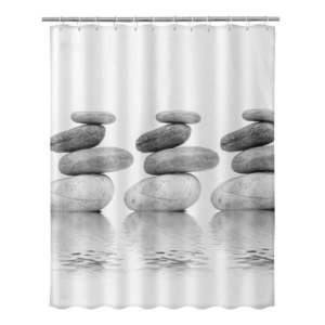 Béžový sprchový záves Casa Selección Stones, 180 × 200 cm vyobraziť