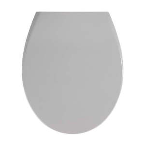 Svetlosivé záchodové sedadlo s jednoduchým zatváraním Wenko Samos, 44, 5 x 37, 5 cm vyobraziť