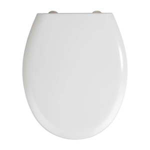 Biele WC sedadlo s jednoduchým zatváraním Wenko Rieti, 44, 5 x 37 cm vyobraziť