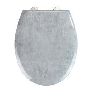 WC sedadlo s jednoduchým zatváraním Wenko Easy Concrete, 44, 5 × 37 cm vyobraziť