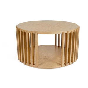Konferenčný stolík z dubového dreva Woodman Drum, ø 83 cm vyobraziť