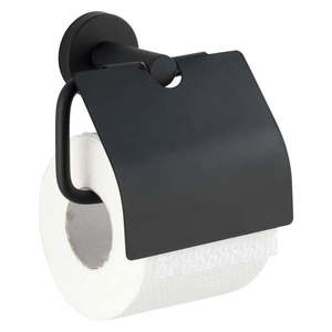 Čierny držiak na toaletný papier Wenko Bosio Cover vyobraziť