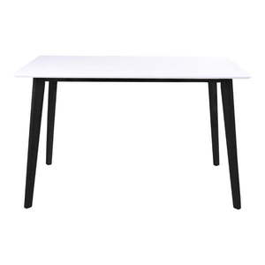Biely jedálenský stôl s čiernou konštrukciou Bonami Essentials Vojens, 120 x 70 cm vyobraziť