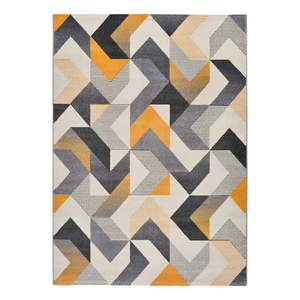Oranžovo-sivý koberec Universal Gladys Abstract, 160 x 230 cm vyobraziť