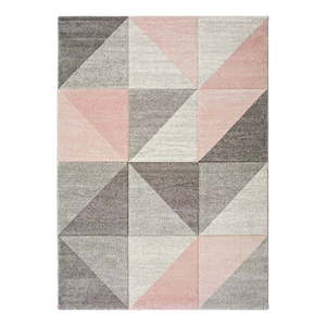 Ružovo-sivý koberec Universal Retudo Naia, 140 × 200 cm vyobraziť