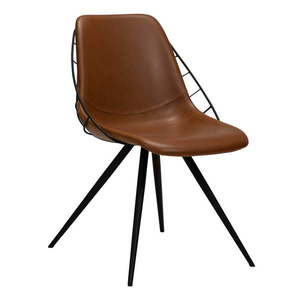 Hnedá jedálenská stolička z imitácie kože DAN-FORM Denmark Sway vyobraziť