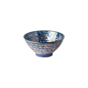 Modrá keramická miska MIJ Copper Swirl, ø 16 cm vyobraziť