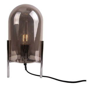 Sivá sklenená stolová lampa Leitmotiv Glass Bell vyobraziť