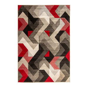 Červeno-sivý koberec Flair Rugs Aurora, 200 x 290 cm vyobraziť
