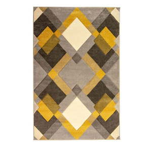 Sivo-žltý koberec Flair Rugs Nimbus, 120 × 170 cm vyobraziť