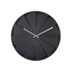 Čierne nástenné hodiny Karlsson Slides, ø 40 cm vyobraziť