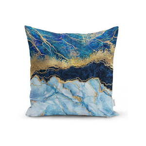 Obliečka na vankúš Minimalist Cushion Covers Marble With Blue, 45 x 45 cm vyobraziť