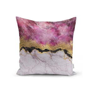 Obliečka na vankúš Minimalist Cushion Covers Marble With Pink And Gold, 45 x 45 cm vyobraziť