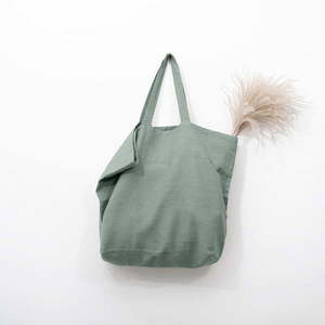 Zelená ľanová nákupná taška Linen Tales vyobraziť