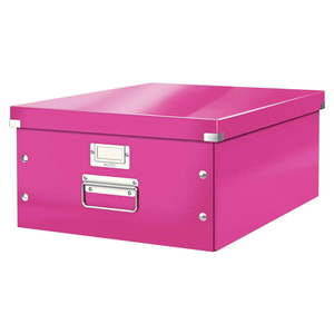 Ružový kartónový úložný box s vekom 37x48x20 cm Click&Store – Leitz vyobraziť