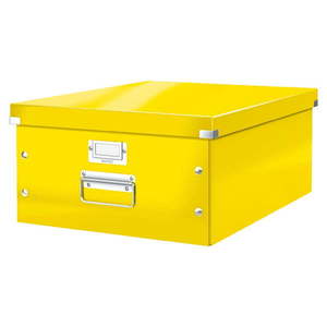 Žltý kartónový úložný box s vekom Click&Store - Leitz vyobraziť