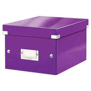 Fialový kartónový úložný box s vekom 22x28x16 cm Click&Store – Leitz vyobraziť