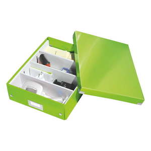 Zelený kartónový úložný box s vekom 28x37x10 cm Click&Store – Leitz vyobraziť