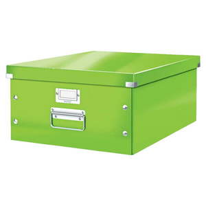 Zelený kartónový úložný box s vekom 37x48x20 cm Click&Store – Leitz vyobraziť