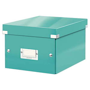 Zeleno-tyrkysový kartónový úložný box s vekom 22x28x16 cm Click&Store – Leitz vyobraziť