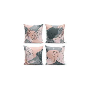 Súprava 4 dekoratívnych obliečok na vankúše Minimalist Cushion Covers Draw Art, 45 x 45 cm vyobraziť