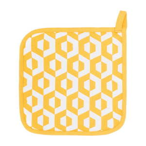 Sada 2 žltých bavlnených chňapiek Tiseco Home Studio Hexagon vyobraziť