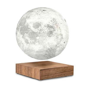 Stolová levitujúca lampa v tvare mesiaca Gingko Moon Walnut vyobraziť