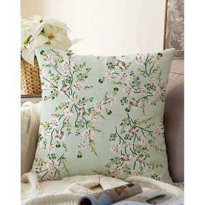 Zelená obliečka na vankúš s prímesou bavlny Minimalist Cushion Covers Bloom, 55 x 55 cm vyobraziť