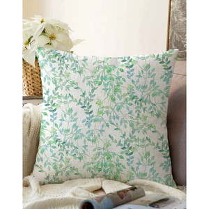 Béžovo-zelená obliečka na vankúš s prímesou bavlny Minimalist Cushion Covers Twiggy, 55 x 55 cm vyobraziť