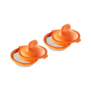 Súprava 2 oranžových silikónových formičiek na stratené vajce Lékué Pouched vyobraziť