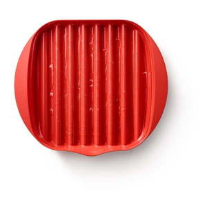 Červená plastová nádoba na prípravu slaniny Lékué Bacon vyobraziť