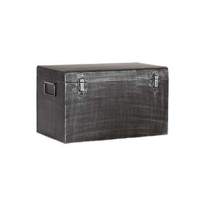 Čierny kovový úložný box LABEL51, dĺžka 60 cm vyobraziť