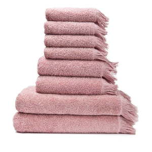 Sada 6 ružových uterákov a 2 osušiek zo 100 % bavlny Bonami Selection vyobraziť