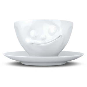 Biela šťastná porcelánová šálka na kávu 58products, objem 200 ml vyobraziť