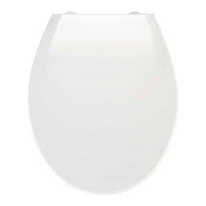 Biele WC sedadlo s jednoduchým zatváraním Wenko Kos, 44 × 37, 5 cm vyobraziť