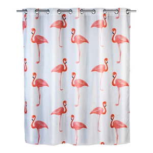 Sprchový záves s protiplesňovou povrchovou úpravou Wenko Flamingo, 180 × 200 cm vyobraziť