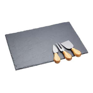 Sada nožov na syr a bridlicovej dosky Kitchen Craft, 35 x 25 cm vyobraziť