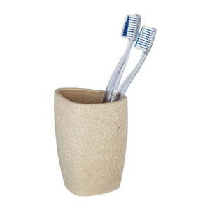Béžový keramický pohárik na zubné kefky Wenko Pion vyobraziť