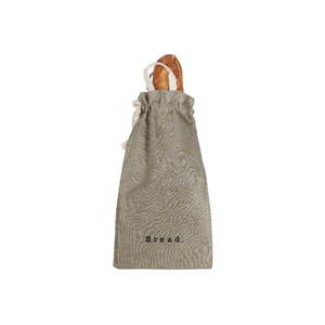 Látkový vak na chlieb s prímesou ľanu Really Nice Things Bag Grey, výška 42 cm vyobraziť