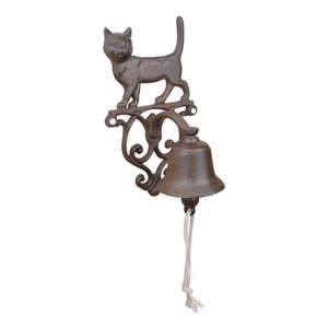 Liatinový nástenný zvonček s motívom mačky Esschert Design vyobraziť