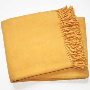 Žltá deka s podielom bavlny Euromant Basics, 140 x 180 cm vyobraziť