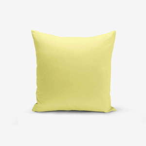 Žltá obliečka na vankúš s prímesou bavlny Minimalist Cushion Covers , 45 × 45 cm vyobraziť